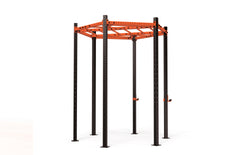 Jaula hexagonal para entrenamiento al aire libre.