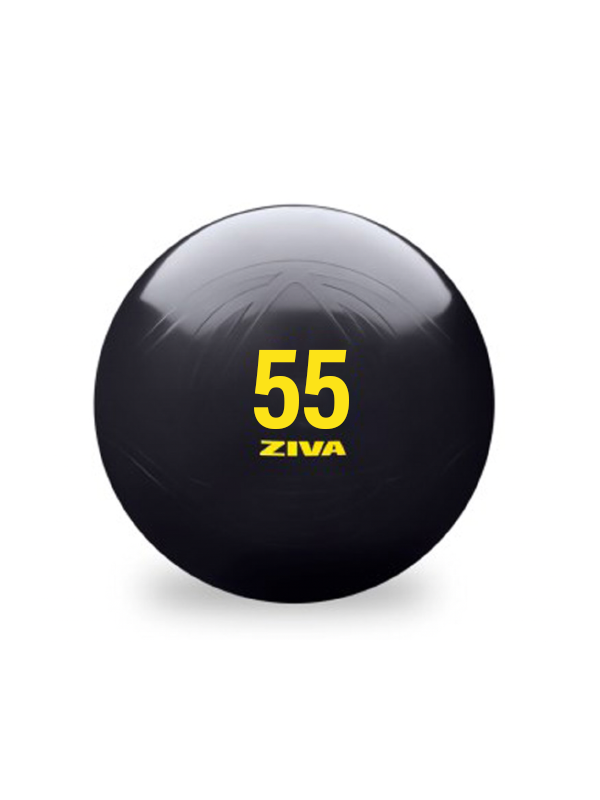 Ballon de Fitness (Noir/Jaune) - ZIVA Essential